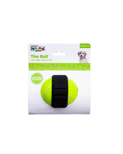 Игрушка для собак Outward Hound Tyre Ball (Теннисный мячик c шиной) салатовый 9см (oh67712)