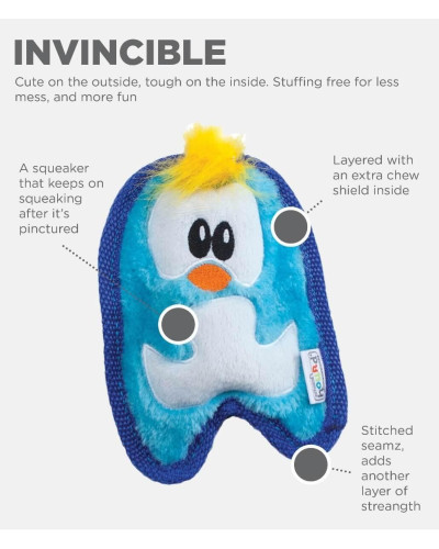 Игрушка для собак Outward Hound Invincibles Pinguin XS (Пингвин-пищалка) малая синий 20 см (oh67806)