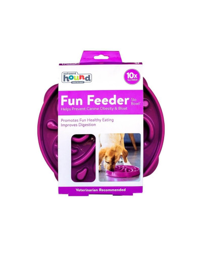 Миска-лабиринт для животных Outward Hound Fun Feeder Цветок d=27.5,H=5 см,480г. Фиолетовый (oh51003)