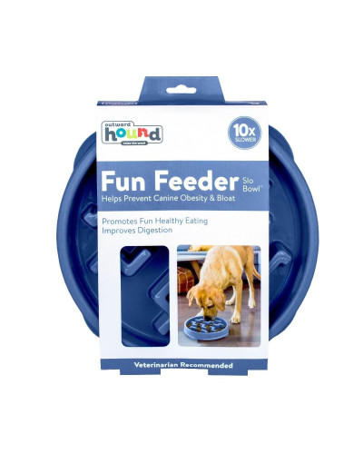 Миска-лабиринт для животных Outward Hound Fun Feeder Тетрис d=29.2,H=5.1см, 480г. Голубой (oh67831)