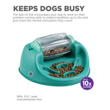 Миска-годівниця для собак Outward Hound Dog Spin N`Eat Grn для інтерактивного годування 16х29х25см 240г (oh70648)