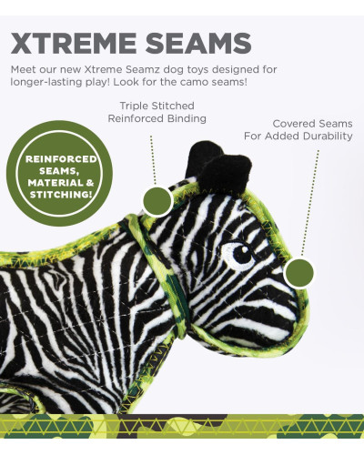 Игрушка для собак Outward Hound Extreme Seamz Zebra Mit MD пищалка Зебра средняя (oh69882)