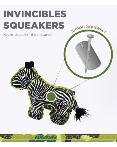 Игрушка для собак Outward Hound Extreme Seamz Zebra Mit MD пищалка Зебра средняя (oh69882)