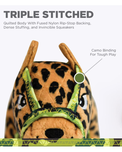 Игрушка для собак Outward Hound Extreme Seamz Leopard Tan MD пищалка Леопард средняя (oh69881)