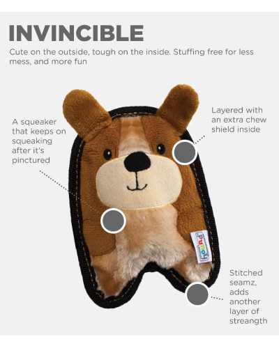 Игрушка для собак Outward Hound Invincibles Minis Puppy XS пищалка Непобедимый щенок мини (oh67807)