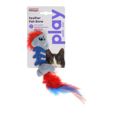 Игрушка для котов Petstages Feather Fish Bone Cat Toy рыбка с перьями 19см (pt90022)
