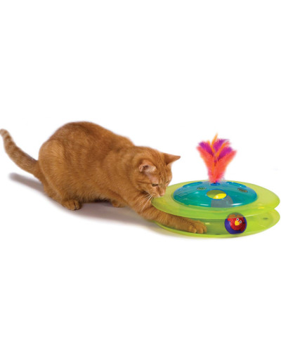 Игрушка для котов Petstages Sights&Sounds Birdie Chase (Музыкальный Трек с мячиком и птичкой) D=31см (pt467)