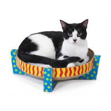 Іграшка для котів Petstages Scratch Snuggle & Rest Tan (Дряпалка-лежанка) 34х34х10 см блакитний (pt394)
