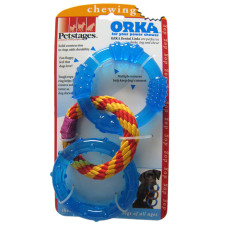 Игрушка для собак Petstages Orka Dental Links (Oрка Кольца) 3х10 см (pt239)