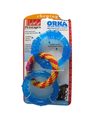 Игрушка для собак Petstages Orka Dental Links (Oрка Кольца) 3х10 см (pt239)