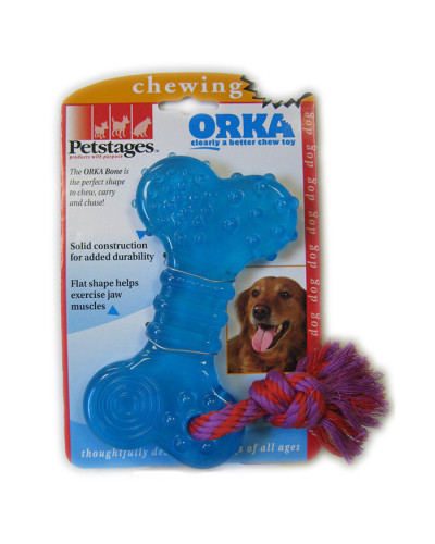 Игрушка для собак Petstages Orka Bone (Орка косточка с канатиком) 16 см (pt230)
