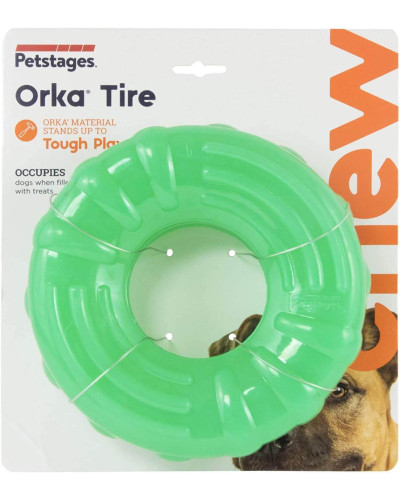 Игрушка для собак Petstages Orka Tire Pet (Колесо) 15 см зеленый (pt67721)
