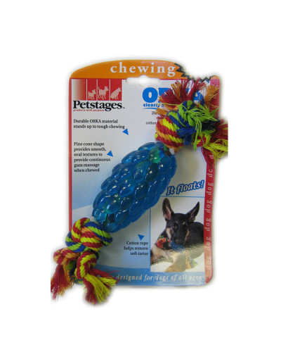 Игрушка для собак Petstages Orka Pine Cone Chew (Орка шишка с канатом) 10 см синий (pt223)