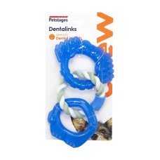 Игрушка для собак Petstages Orka Dentalinks (Орка Кольца для зубов) 27x14x2.5см синий (pt68116)