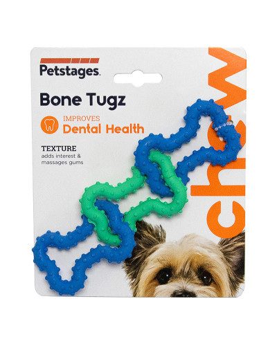 Игрушка для собак Petstages Orka Bonetugz blu (Три Косточки) 14х16,5x1,3см синий (pt68406)