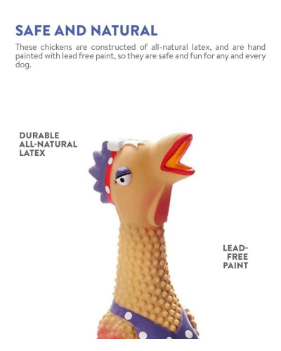 Іграшка-пищалка для собак Petstages Squawkers Henrietta (Курка) 30х7,5х6 см (pt69502)
