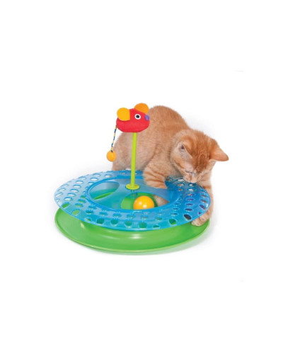 Іграшка для кішок Petstages Cheese Chase II Трек з м'ячиком для ласощів 30,5x22,9x30,5 см (pt736)