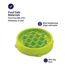 Миска-лабіринт для кішок Petstages Cat Fun Feeder Wave Grn SM Фан XS для корму Салатовий (pt69717)