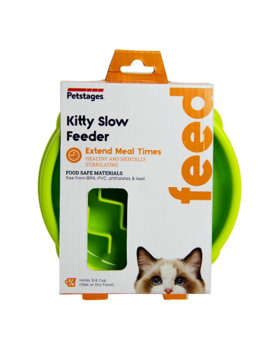 Миска-лабіринт для кішок Petstages Cat Fun Feeder Wave Grn SM Фан XS для корму Салатовий (pt69717)