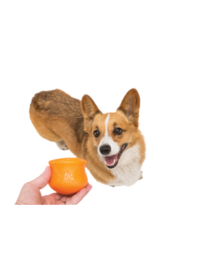Игрушка для собак West Paw Zogoflex Toppl для лакомства 10 см Оранжевый (ZG084TNG)