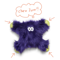 Игрушка для собак West Paw Lincoln Zogoflex HardyTex пушистая пищалка 24х28 см Фиолетовый (DD003PUF)