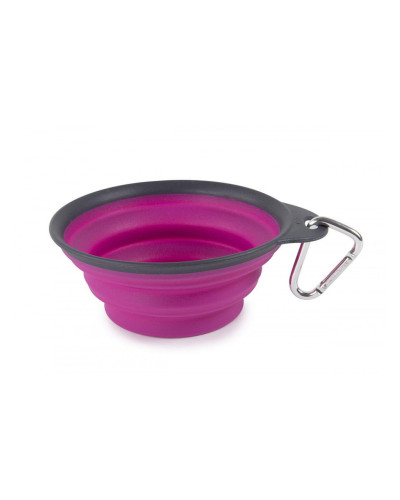 Складная миска для собак и котов Dexas Collapsible Travel Cup S c карабином 240 мл Пурпурный (PW2004322405)