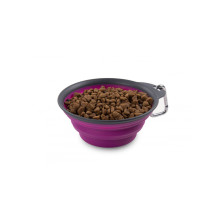 Складная миска для собак и котов Dexas Collapsible Travel Cup М c карабином 480 мл Пурпурный (PW2104322405)