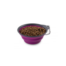 Складна миска для собак та котів Dexas Collapsible Travel Cup S з карабіном 240 мл Пурпурний (PW2004322405)
