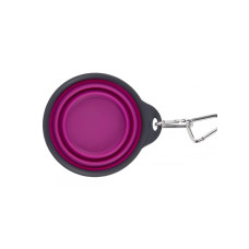 Складна миска для собак та котів Dexas Collapsible Travel Cup S з карабіном 240 мл Пурпурний (PW2004322405)