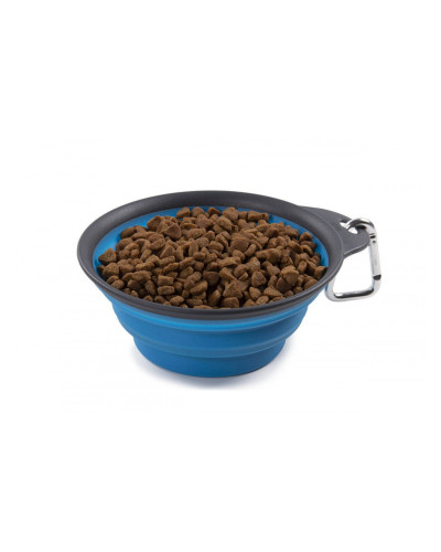 Складная миска для собак и котов Dexas Collapsible Travel Cup S c карабином 240 мл Голубой (PW2004322194)
