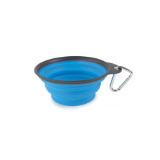 Складна миска для собак та котів Dexas Collapsible Travel Cup М з карабіном 240 мл Блакитний (PW2004322194)