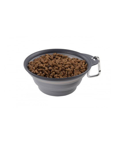 Складная миска для собак и котов Dexas Collapsible Travel Cup М c карабином 480 мл Серый (PW210432429)