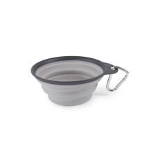Складна миска для собак та котів Dexas Collapsible Travel Cup S з карабіном 240 мл Сірий (PW200432429)
