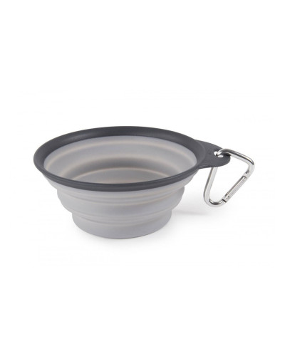 Складная миска для собак и котов Dexas Collapsible Travel Cup М c карабином 480 мл Серый (PW210432429)