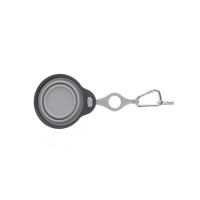 Дорожня миска для тварин Dexas Travel Cup w Bottle Holder&Carabiner з кріпленням пляшки і карабін 240мл Сірий (PW220432429)