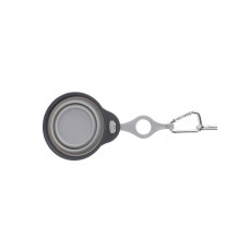 Дорожня миска для тварин Dexas Travel Cup w Bottle Holder&Carabiner з кріпленням пляшки і карабін 240мл Сірий (PW220432429)
