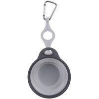 Дорожня миска для тварин Dexas Travel Cup w Bottle Holder&Carabiner з кріпленням пляшки і карабін 240мл Сірий (PW220432429)