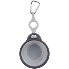 Дорожня миска для тварин Dexas Travel Cup w Bottle Holder&Carabiner з кріпленням пляшки і карабін 240мл Сірий (PW220432429)