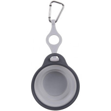 Дорожня миска для тварин Dexas Travel Cup w Bottle Holder&Carabiner з кріпленням пляшки і карабін 240мл Сірий (PW220432429)