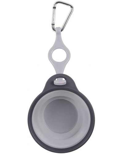 Дорожня миска для тварин Dexas Travel Cup w Bottle Holder&Carabiner з кріпленням пляшки і карабін 240мл Сірий (PW220432429)