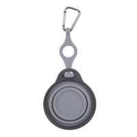 Дорожня миска для тварин Dexas Travel Cup w Bottle Holder&Carabiner з кріпленням пляшки і карабін 240мл Сірий (PW220432429)