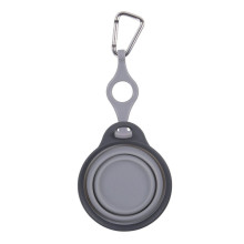 Дорожня миска для тварин Dexas Travel Cup w Bottle Holder&Carabiner з кріпленням пляшки і карабін 240мл Сірий (PW220432429)