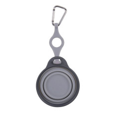 Дорожня миска для тварин Dexas Travel Cup w Bottle Holder&Carabiner з кріпленням пляшки і карабін 240мл Сірий (PW220432429)