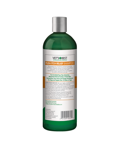 Шампунь Vet's Best Flea Itch Relief Shampoo успокаивающий от укусов блох для собак 470 мл (vb10039)