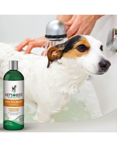 Шампунь Vet's Best Flea Itch Relief Shampoo успокаивающий от укусов блох для собак 470 мл (vb10039)