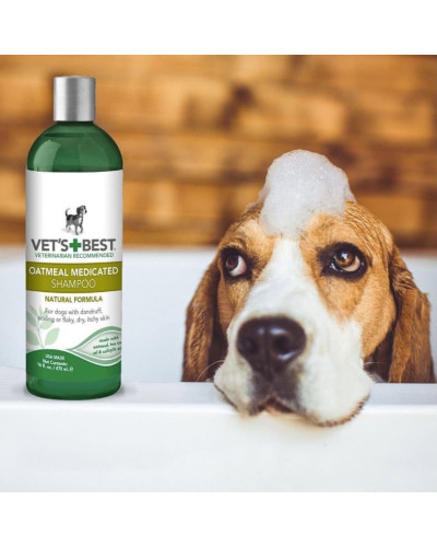 Шампунь Vet's Best Flea Itch Relief Shampoo успокаивающий от укусов блох для собак 470 мл (vb10039)