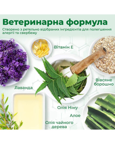 Шампунь Vet's Best Allergy Itch Relief Shampoo при аллергии для собак 470 мл (vb10345)