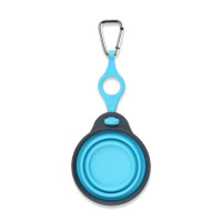 Дорожня миска для тварин Dexas Travel Cup w Bottle Holder&Carabiner з кріпленням пляшки та карабін 240мл Блакитний (PW2204322194)