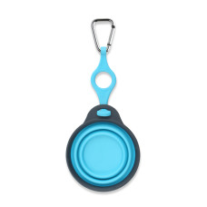 Дорожня миска для тварин Dexas Travel Cup w Bottle Holder&Carabiner з кріпленням пляшки та карабін 240мл Блакитний (PW2204322194)
