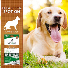 Краплі Vet's Best Flea&Tick Drops Large для собак вагою від 18 кг 4 туби (vb10520)